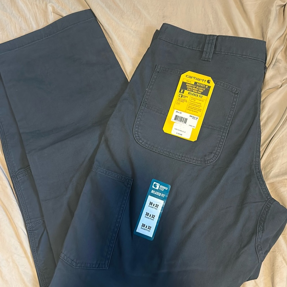 Men’s Carhartt canvas, utility work pants 38 x 32